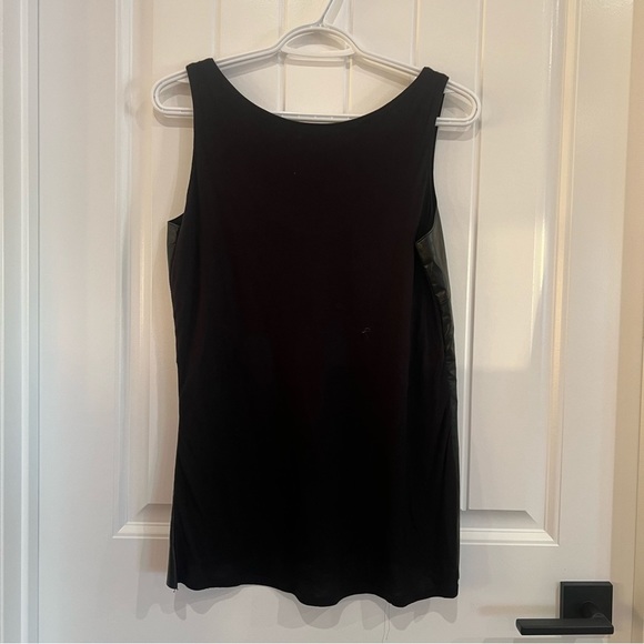 ECRU Faux Leather Top Size Small in EUC - Picture 2 of 5